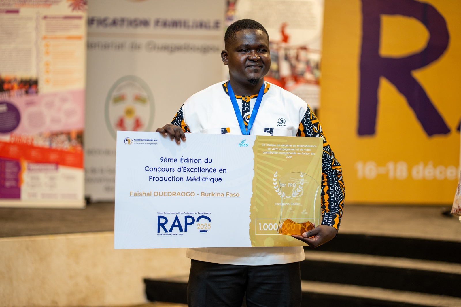Concours d’excellence médiatique : Faïshal Ouédraogo de Studio Yafa décroche le 1ᵉʳ prix au Togo